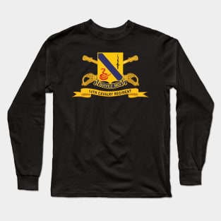 14th Cavalry Regiment w Br - Ribbon Long Sleeve T-Shirt